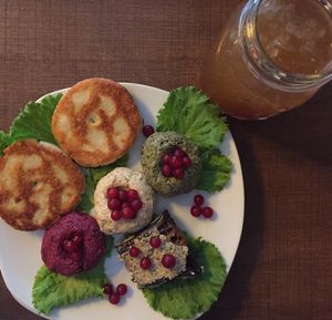 Georgian Platter and homemade Kombucha at Mama Terra Veggie Corner in Tbilisi