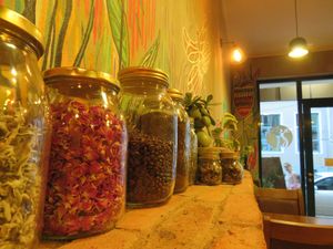 Tea. at Mama Terra Veggie Corner in Tbilisi