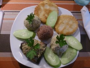 "Georgian Platter" at Mama Terra Veggie Corner in Tbilisi