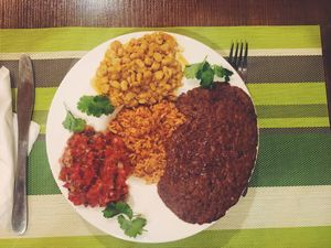 Mexican veggie food at Mama Terra Veggie Corner in Tbilisi