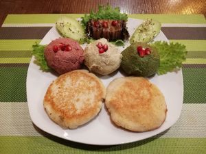 Geoegian Platter at Mama Terra Veggie Corner in Tbilisi