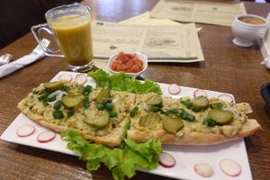 "Tuna" sandwhich at Mama Terra Veggie Corner in Tbilisi