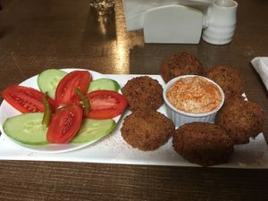 Falafel at Mama Terra Veggie Corner in Tbilisi