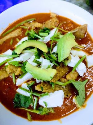 Chilaquiles at Mama Terra Veggie Corner in Tbilisi