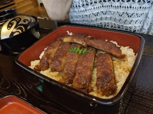 A nice grainy seitan texture. Caramelised seaweed underside. 1500 ish at Kawagoe Kou Sushi in Kawagoe