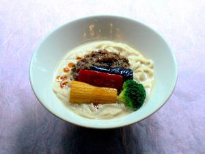 Soy milk noodles at Kawagoe Kou Sushi in Kawagoe