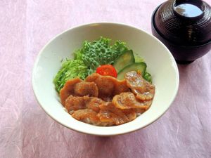 Soybean meat bowl at Kawagoe Kou Sushi in Kawagoe