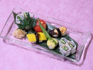 Vegan sushi at Kawagoe Kou Sushi in Kawagoe