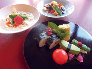Vegan set at Kawagoe Kou Sushi in Kawagoe