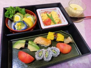 Vegan kids lunch at Kawagoe Kou Sushi in Kawagoe