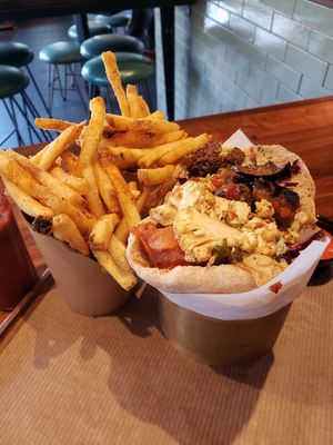 Falafel and fries at Brassica in Bexley