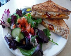 vegan reuben with greens on pumpernickel at MUSE on 8th in Los Angeles