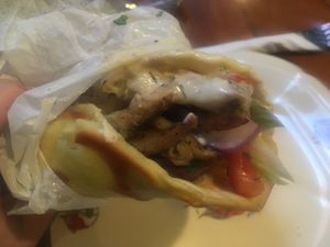 Vegan yiros  at Good Golly Miss Polly in Burra