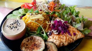 Tempeh Platter at Blossom Cafe in Pai