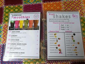 menu  at Blossom Cafe in Pai