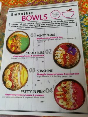 menu  at Blossom Cafe in Pai