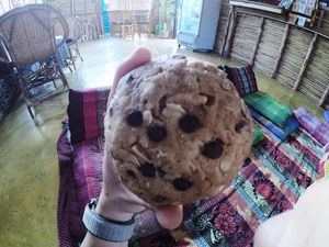 Vegan cookie at Blossom Cafe in Pai