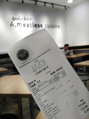 bill  at Noodle Face - City Square in Johor Bahru