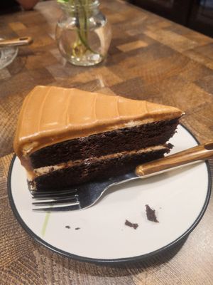 Salted caramel cake at Rumah Juliet in Jakarta