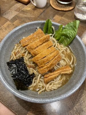 Some kind of vegan ramen, taste good but a bit small for average man.  at Rumah Juliet in Jakarta