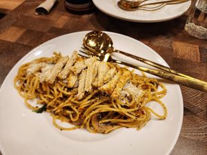 Mushroom olio at Rumah Juliet in Jakarta