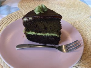 Vegan cake at Rumah Juliet in Jakarta