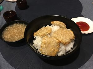 Rice set at Rumah Juliet in Jakarta