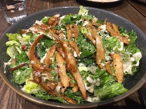 Seize Her (Caesar) salad with vegan chicken at Gorilla Kitchen in Auckland