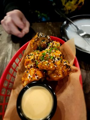 Mushrooms w/Spicy Asian Seasme seeds at Gorilla Kitchen in Auckland