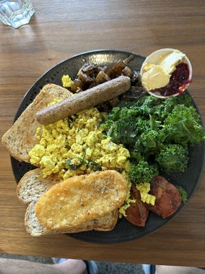 Brekky with scramble   at Gorilla Kitchen in Auckland