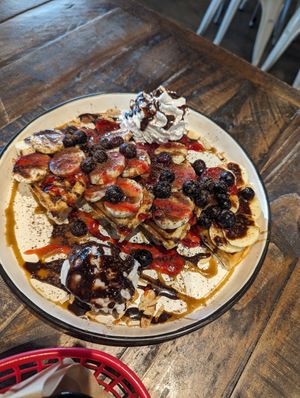 Waffles at Gorilla Kitchen in Auckland