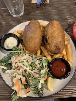 Fish and chips  at Gorilla Kitchen in Auckland