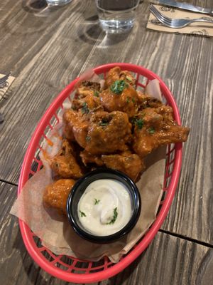 Cauliflower bites, buffalo flavour with normal mayo  at Gorilla Kitchen in Auckland
