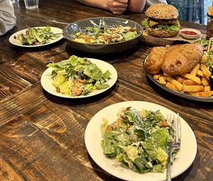 BBQ chickun cheese, chickun seize her, phush n chups.  at Gorilla Kitchen in Auckland