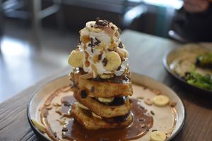 Banoffe pancakes at Gorilla Kitchen in Auckland