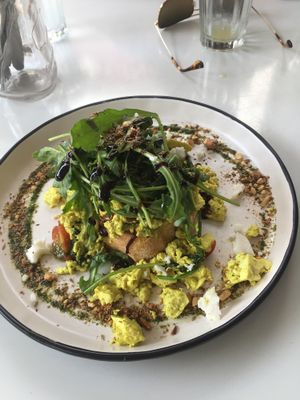 Bruschetta with tofu at Gorilla Kitchen in Auckland