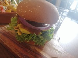 Chicken burger at Gorilla Kitchen in Auckland