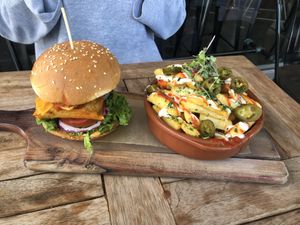 Frida burger at Gorilla Kitchen in Auckland