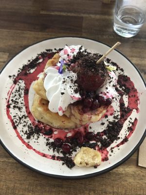 Black forest pancakes at Gorilla Kitchen in Auckland