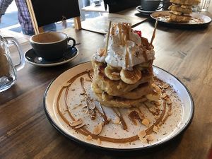 Banoffee pancakes at Gorilla Kitchen in Auckland