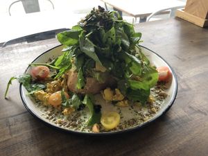 Bruschetta with scrambled tofu at Gorilla Kitchen in Auckland