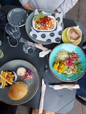 Lovely vegan food at Boo's Kitchen in Mumbles