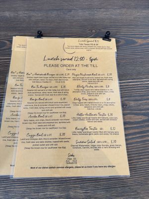  2023 summer menu   at Boo's Kitchen in Mumbles