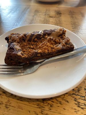 Lotus Biscoff brownie at Boo's Kitchen in Mumbles