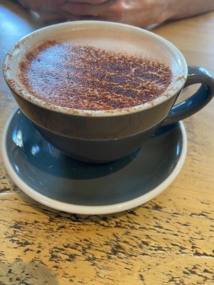 Hot chocolate at Boo's Kitchen in Mumbles