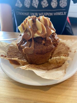 Lotus Biscoff vegan cake at Boo's Kitchen in Mumbles