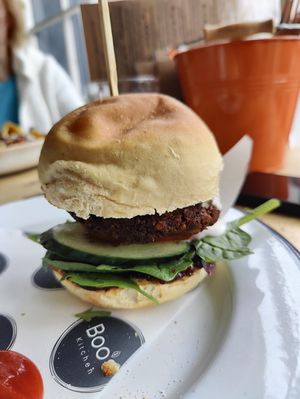 boo's house burger at Boo's Kitchen in Mumbles