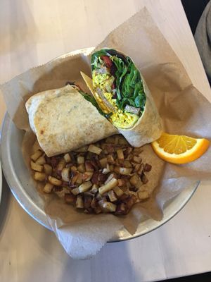 Vegan Breakfast Wrap at Mello Velo Cafe in Syracuse