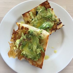 Baguette with Avocado & Oil at Mello Velo Cafe in Syracuse