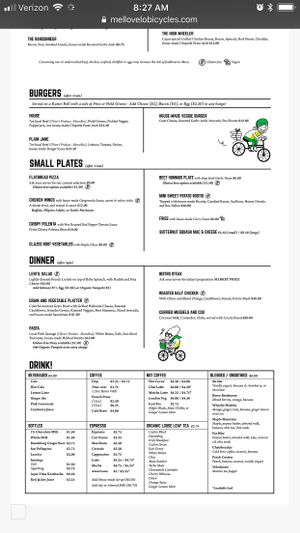 Regular menu pg.2 at Mello Velo Cafe in Syracuse